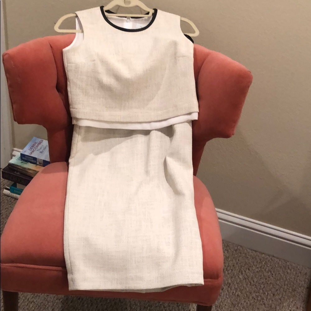 A.L.C. Cream Midi Skirt and Top Set